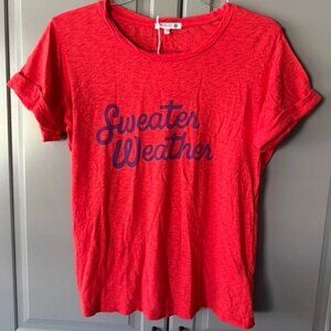 Anthropologie Sundry Sweater Weather Rolled Sleeve Tee